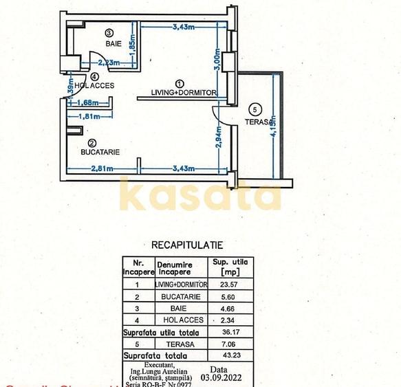 studio I Ambiance Residence 2 I 43.23 mp I mobilat si utilat I et 1 - 1