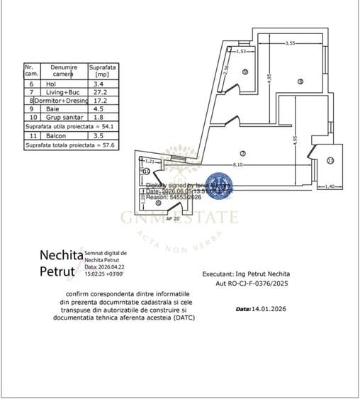 Apartament cu 2 camere semidecomandat, mobilat în Eminescu