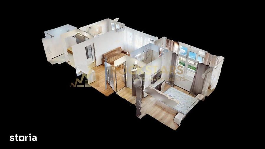 Apartament cu 2 camere, mobilat în Dristor