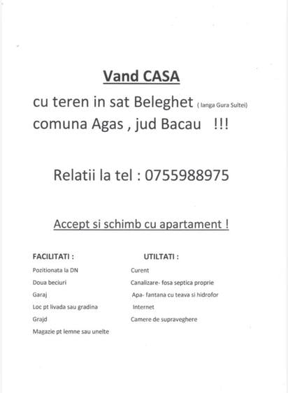 Casă cu 4 camere în Comănești