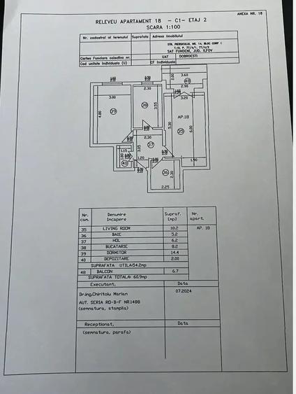 Apartament cu 2 camere decomandat în Dobroești