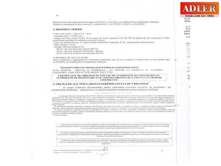 Teren Construcții intravilan de 10000 mp, în Exterior Vest