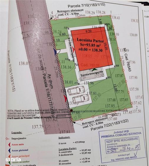 Casă cu 3 camere decomandat cu Teren 500 Mp în Bârnova
