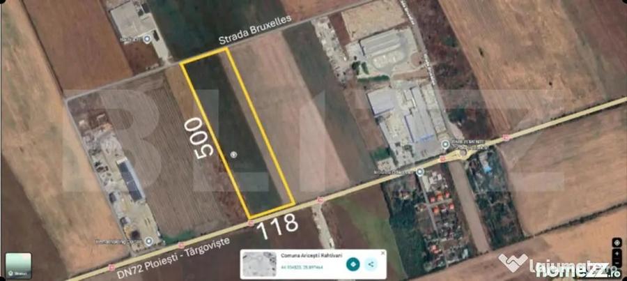 Teren de 59000 mp, în Ariceștii Rahtivani