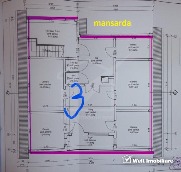 Casă individuală cu 12 camere cu Garaj în Călățele