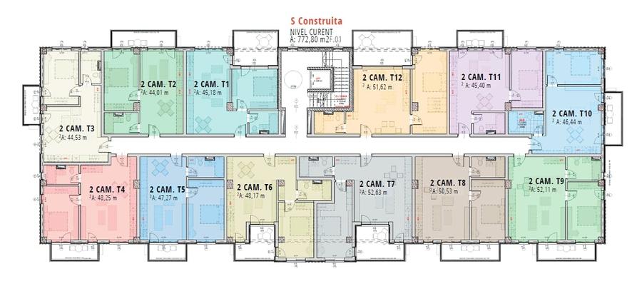 Apartament cu 2 camere decomandat în Florilor