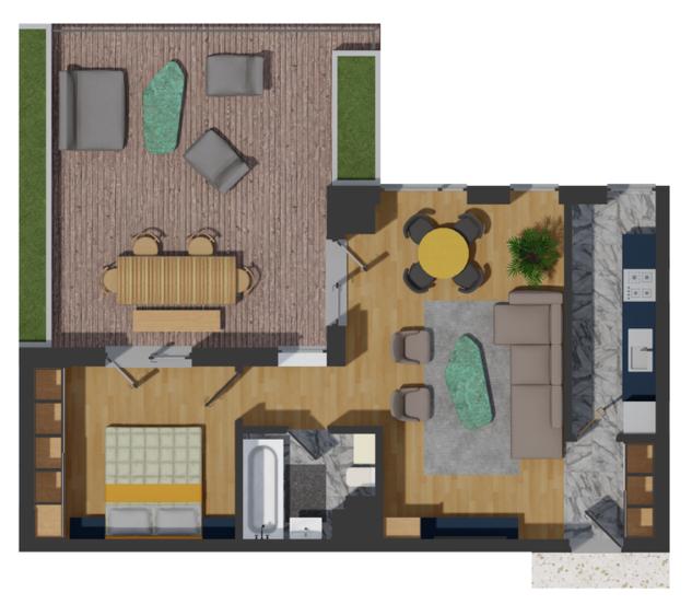 Apartament cu 2 camere decomandat în Păcurari