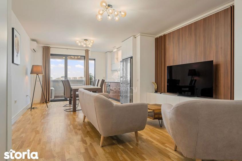 Apartament cu 2 camere semidecomandat, mobilat în Tei