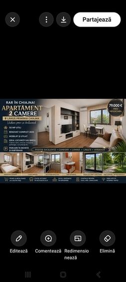 Apartament cu 2 camere decomandat în Chiajna