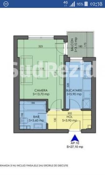 Garsonieră decomandată în Central