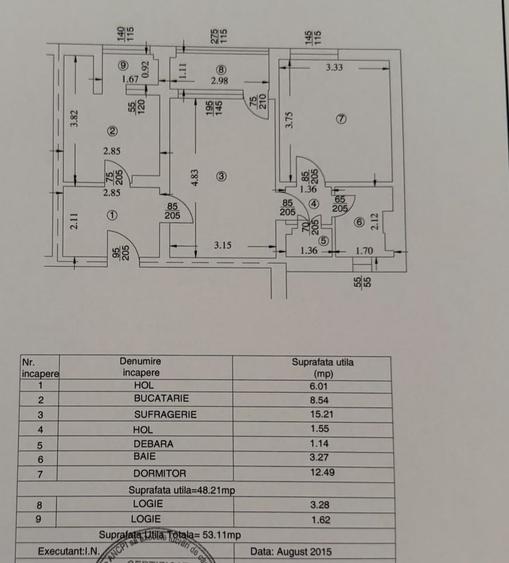 Apartament cu 2 camere semidecomandat în Sud
