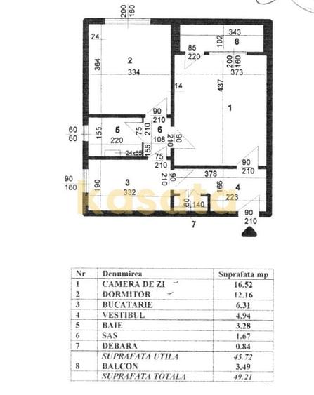 Apartament cu 2 camere circular în Tineretului