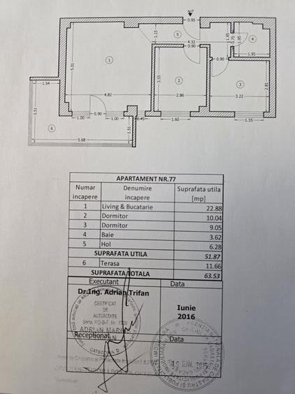 Apartament cu 3 camere decomandat în Roșu