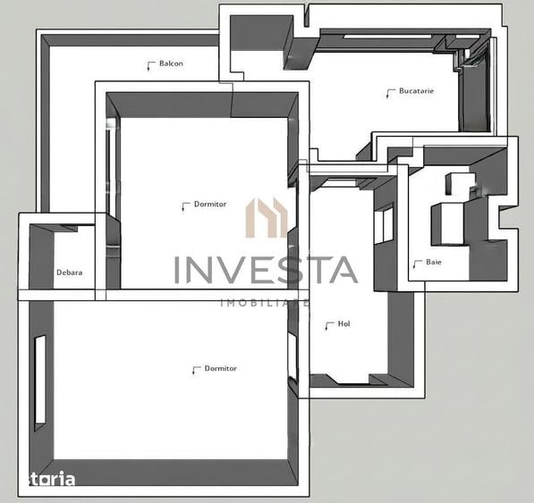 Apartament cu 2 camere decomandat în Între Lacuri