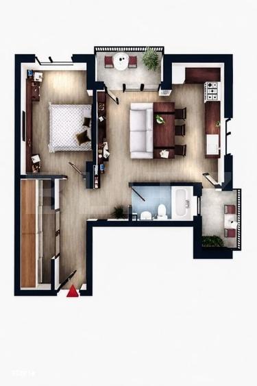 Apartament cu 2 camere în Florești — fotografia 1