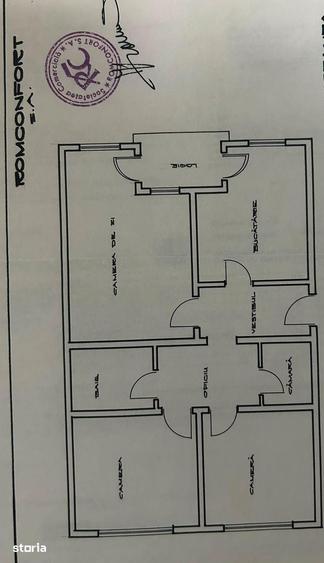 Apartament cu 3 camere decomandat în Central