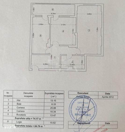 Apartament cu 2 camere decomandat în Central