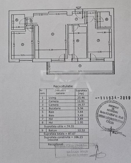 Apartament cu 3 camere decomandat, mobilat în Domenii