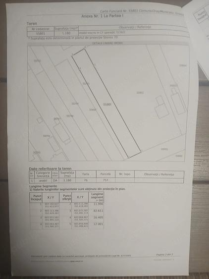 Teren de 1100 mp, în Grădiștea