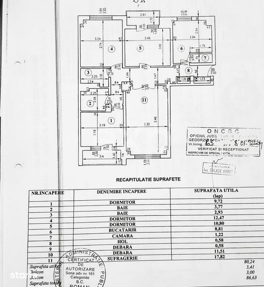 Apartament cu 4 camere decomandat, mobilat în Calea București
