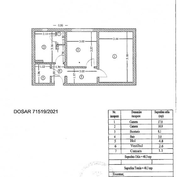 Apartament cu 2 camere decomandat în Drumul Taberei