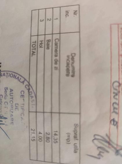 Garsonieră decomandată în Zahana