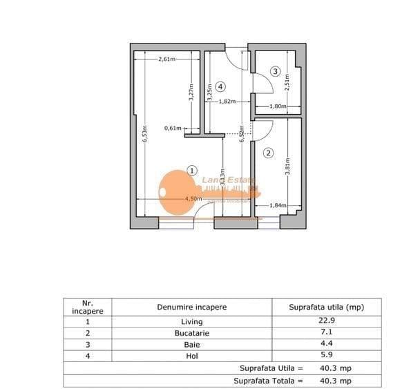 Apartament cu 2 camere decomandat în Uverturii