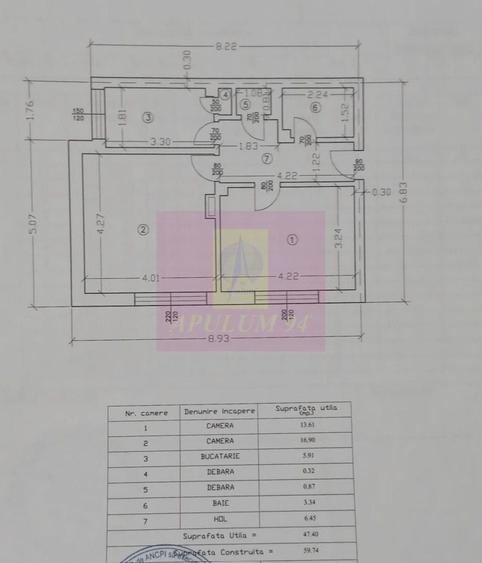 Apartament cu 2 camere decomandat în Gării