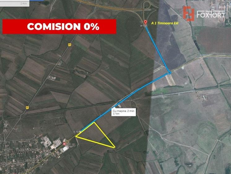 Teren Construcții extravilan de 17400 mp, în Remetea Mare