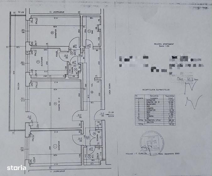 Apartament cu 3 camere decomandat în Gării