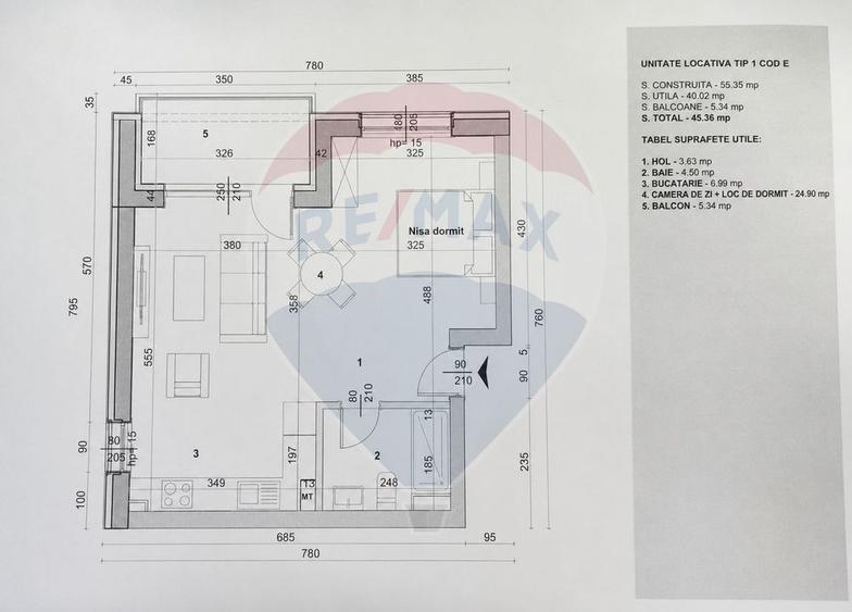 Apartament cu 2 camere decomandat în Obor