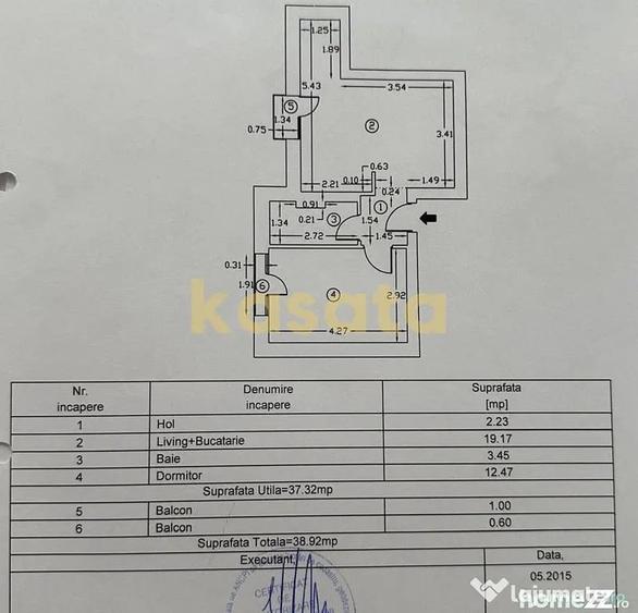 Apartament cu 2 camere decomandat în Ștefăneștii de Jos