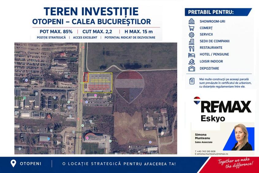 Teren Construcții intravilan de 8251 mp, în DN 1