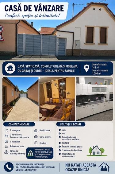 Casă cu Teren 1094 Mp în Aradul Nou