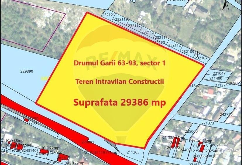 Teren Construcții intravilan de 29386 mp, în Giulești