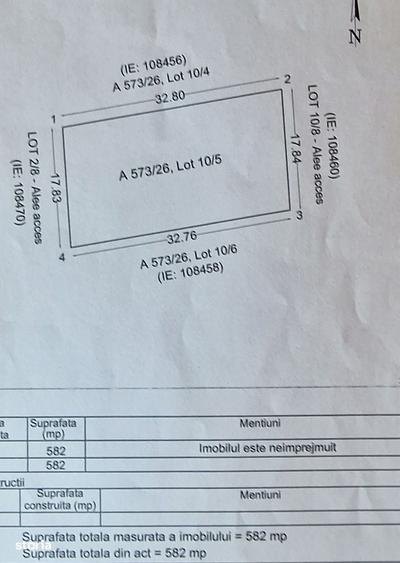 Teren de 546 mp, în Corbu