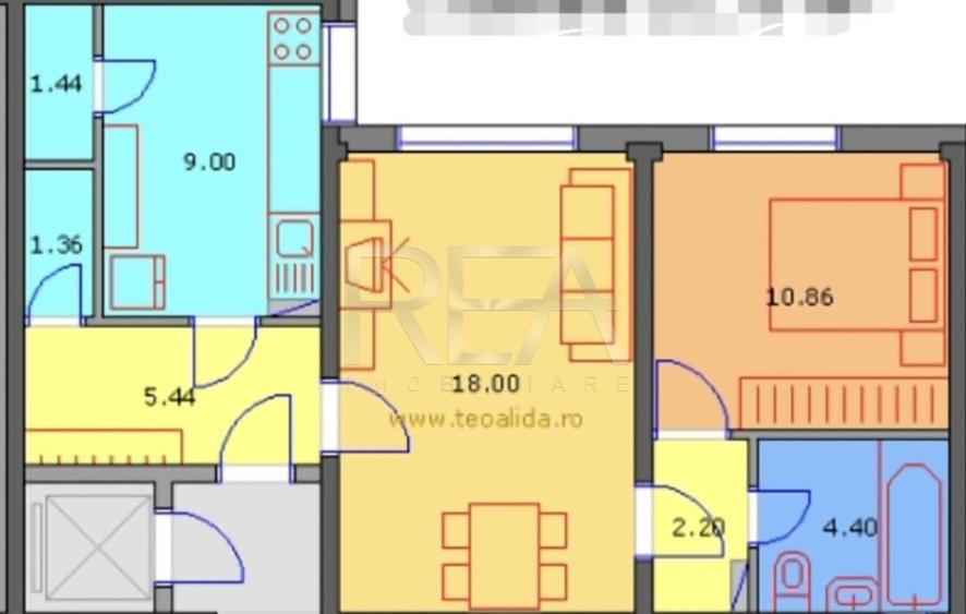 Apartament cu 2 camere semidecomandat în Drumul Taberei