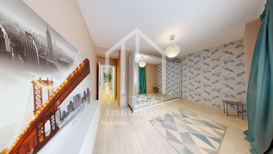Apartament cu 3 camere decomandat, mobilat în Piața Cluj