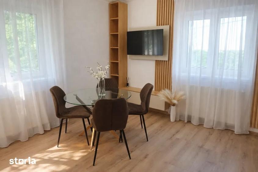 Apartament cu 2 camere semidecomandat, mobilat în Băneasa