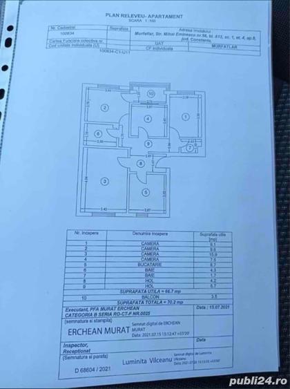 Apartament cu 4 camere decomandat în Murfatlar