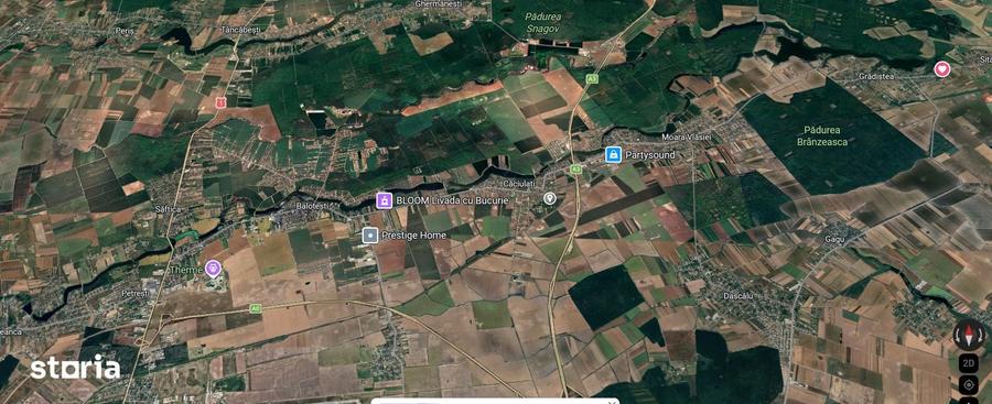 Teren de 1500 mp, în Moara Vlăsiei