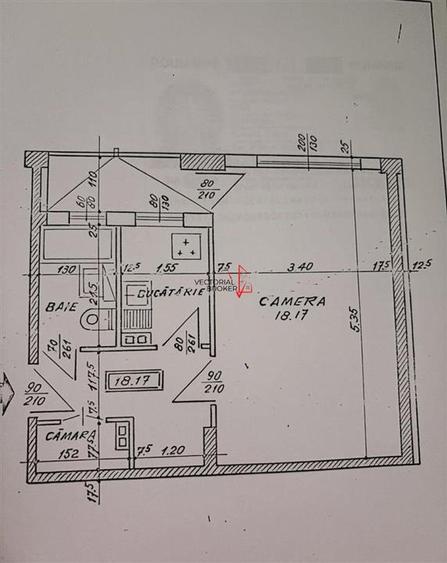 Garsoniera in bloc mixt- Metrou OBOR - 2
