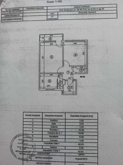 Apartament cu 2 camere decomandat în Drumul Taberei