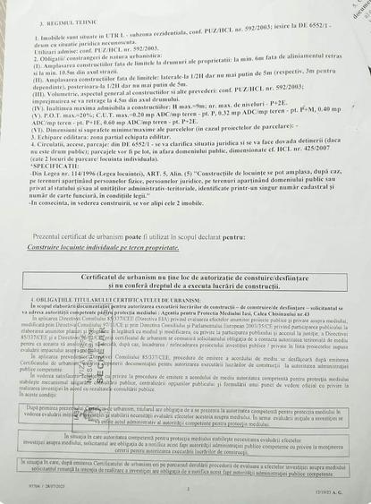 Teren Construcții intravilan de 600 mp, în Bucium