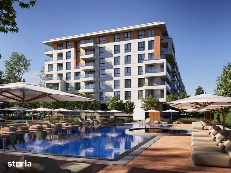 Apartament cu 3 camere, decomandat, terasa 14,4 mp,ansamblu cu piscina - 2