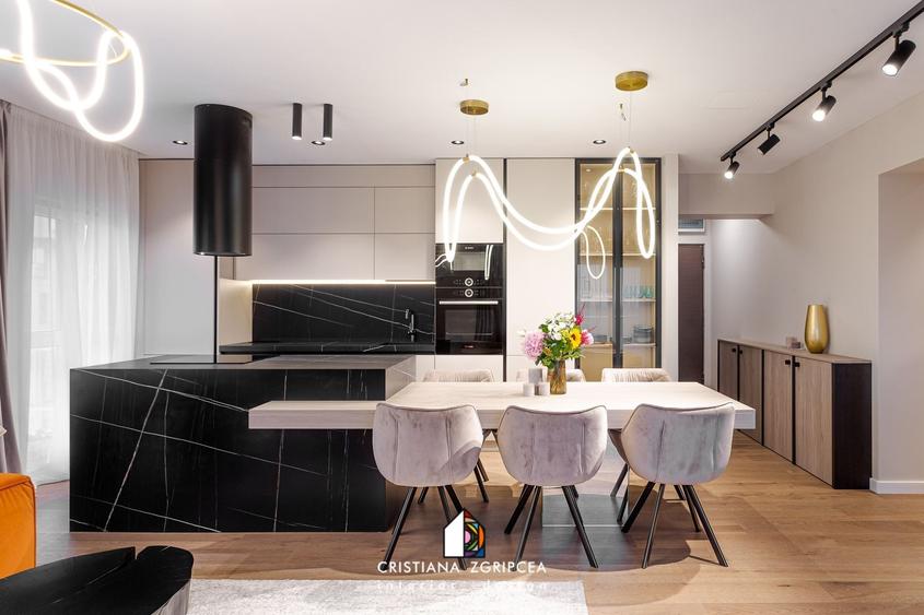 Apartament cu 3 camere decomandat, mobilat în Barbu Văcărescu