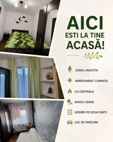 Apartament cu 3 camere semidecomandat în Trivale
