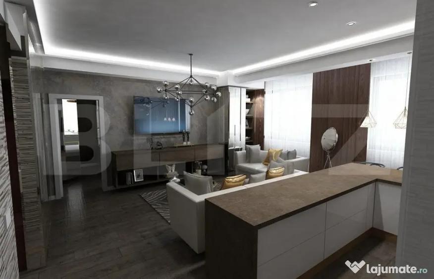 Apartament cu 3 camere decomandat, mobilat în Burdujeni