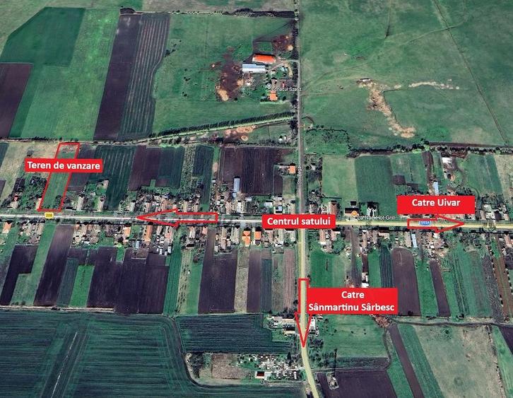 Teren de 5528 mp, în Sânmartinu Maghiar