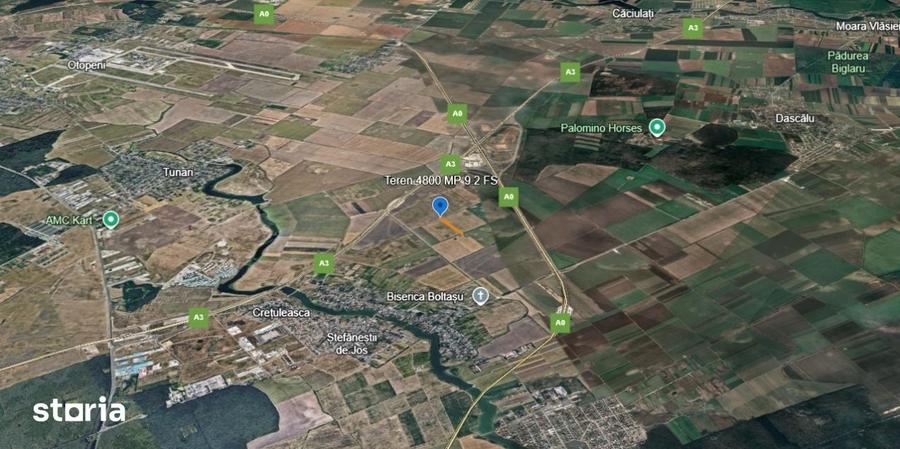 Teren de 4800 mp, în Ștefăneștii de Jos